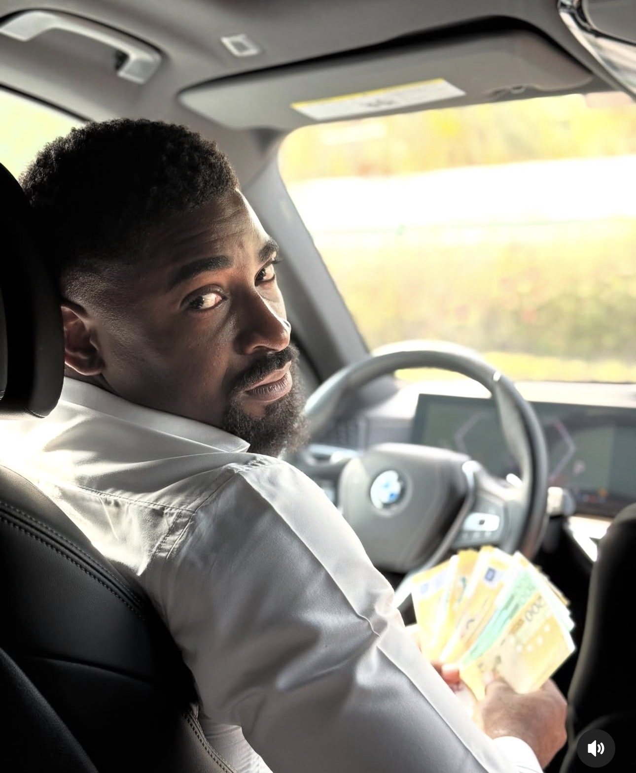 Portrait in a restaurant at night